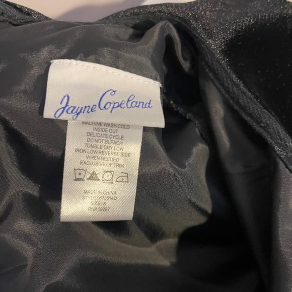 Jayne Copeland Holiday Dress Red Green Black Velvet Collar Tulle Lining Girls 6 - Picture 3 of 5